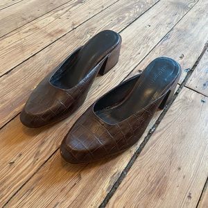 Mari Guidicelli leblon mule brown croc